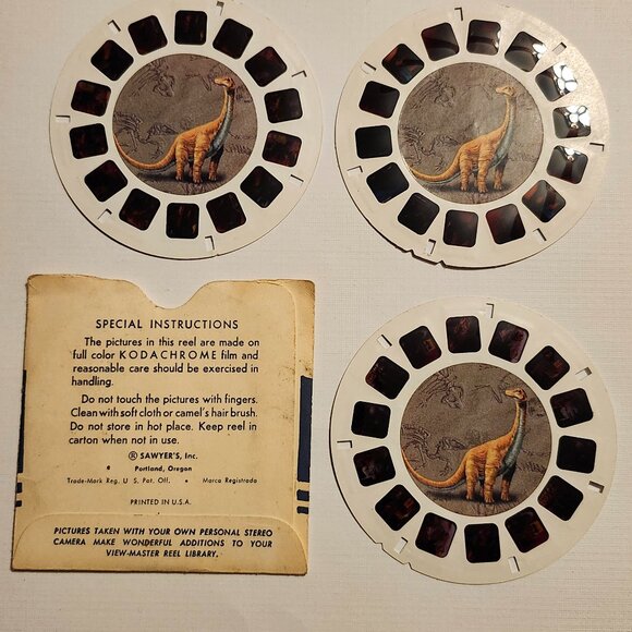 VINTAGE DINAMATION View Master Reels Fisher Price Dinosaurs Lot of 3 - Picture 5 of 5